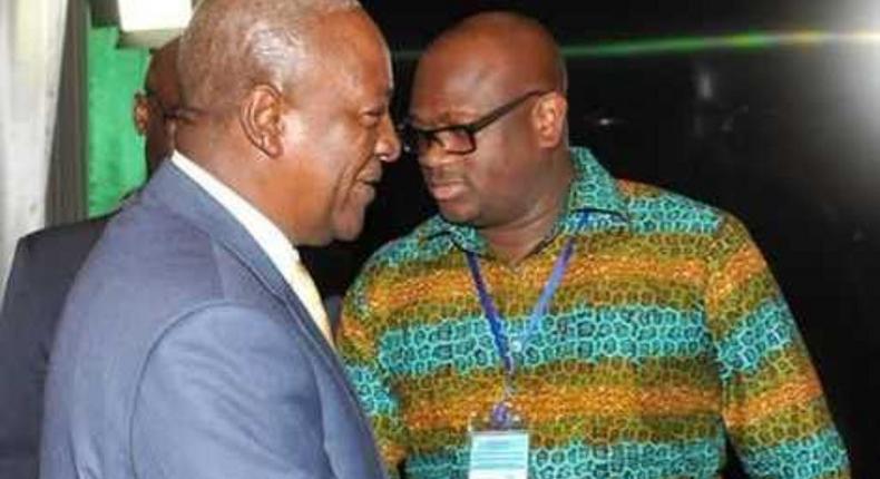 Mahama feeds Stan Dogbe to pamper him on his birthday