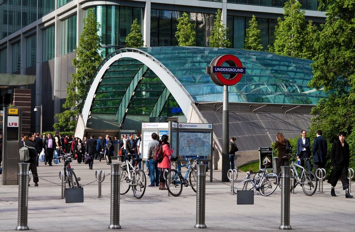 Londyn, stacja metra Canary Wharf