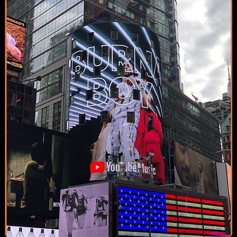 Burna Boy lights up Time Square [Guardian]