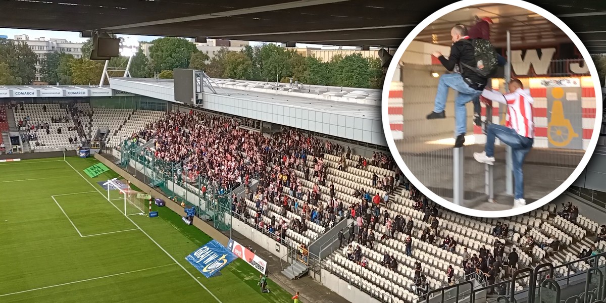 Pod stadionem Cracovii doszło do wielkiego zamieszania. 