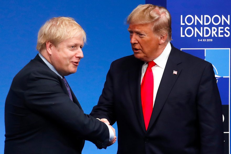 Former British Prime Minister Boris Johnson and former US President Donald Trump