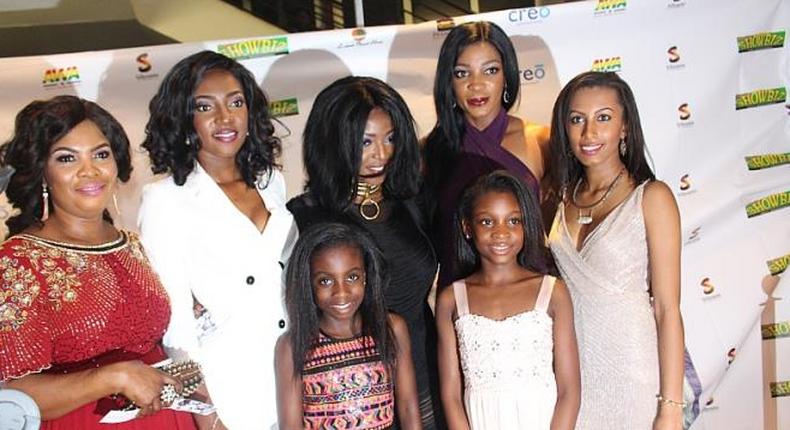 Yvonne Okoro and relatives on the red carpet