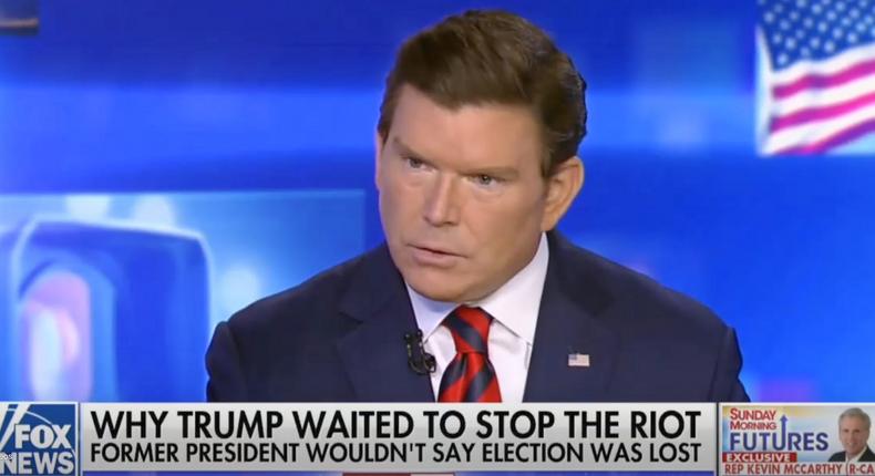 Fox News' Bret Baier speaking on MediaBuzz on Sunday, July 25 2022.