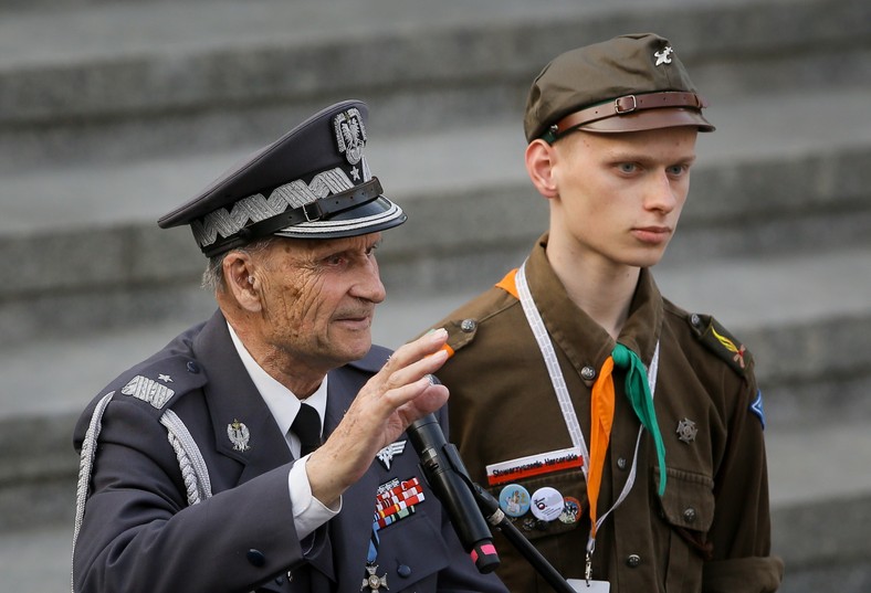 Zbigniew Ścibor-Rylski podczas dzisiejszych uroczystości