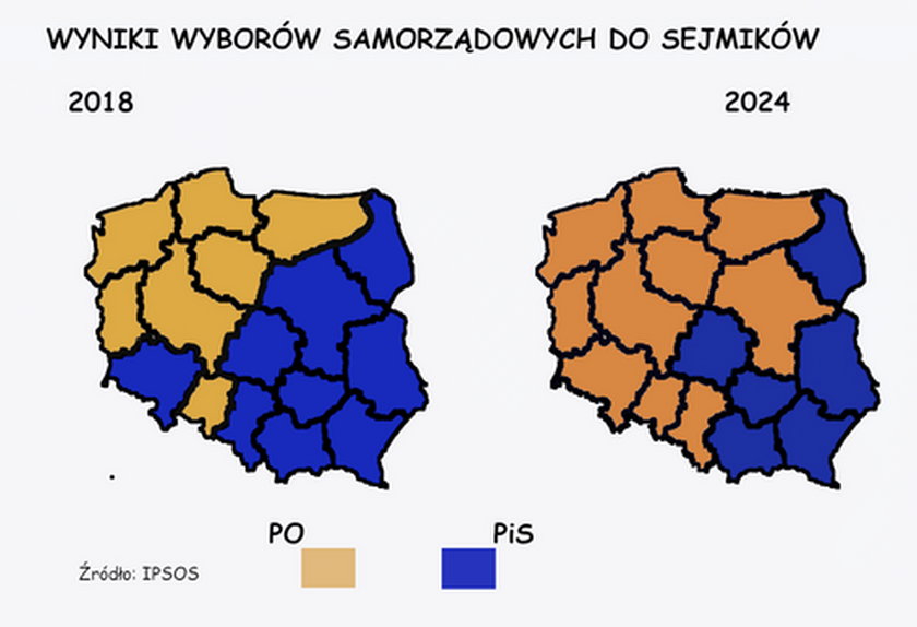 Wyniki wyborów samorządowych do sejmików wojewódzkich. 