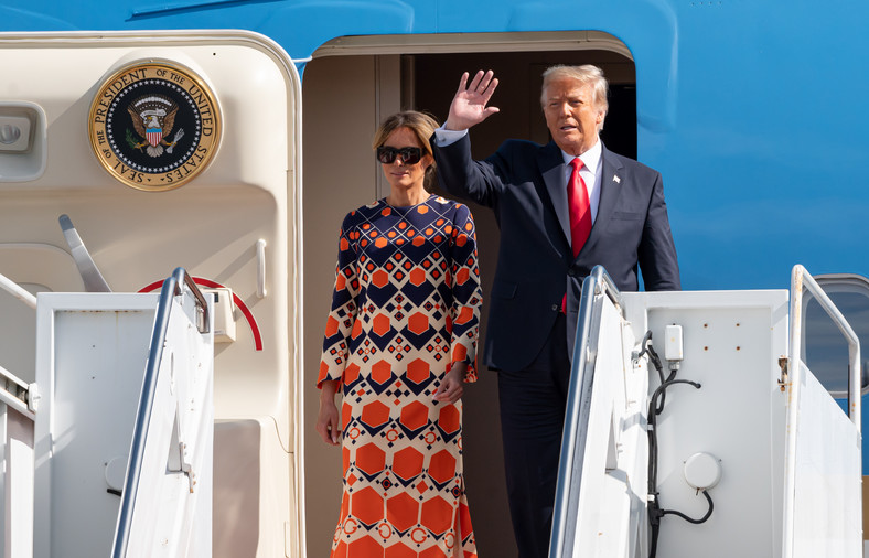 Melania Trump po wylądowaniu na Florydzie