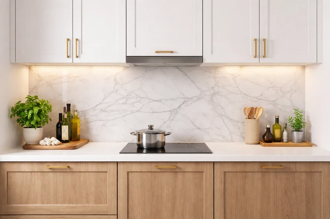 Plastični panel umesto pločica u kuhinji