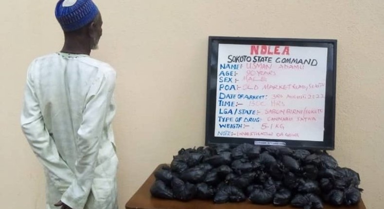 NDLEA arrests suspect over alleged possession of 5.1kg Cannabis in Sokoto.