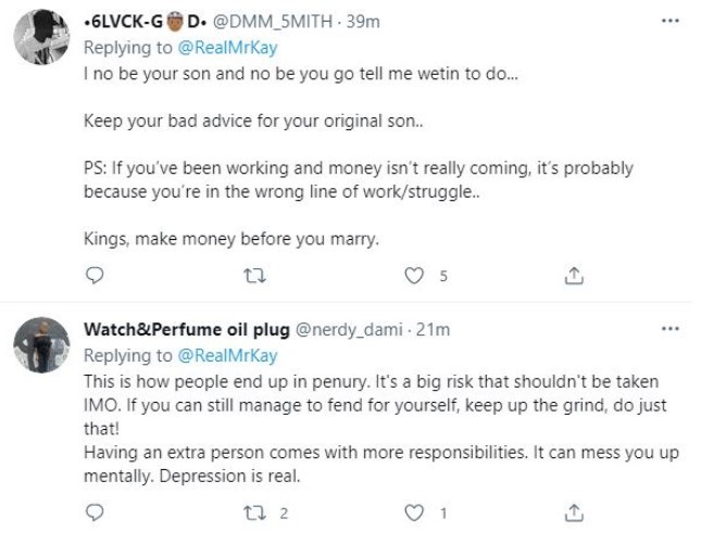 “If you’ve struggled & money hasn’t come, get married; women hold key to success – Man’s advises