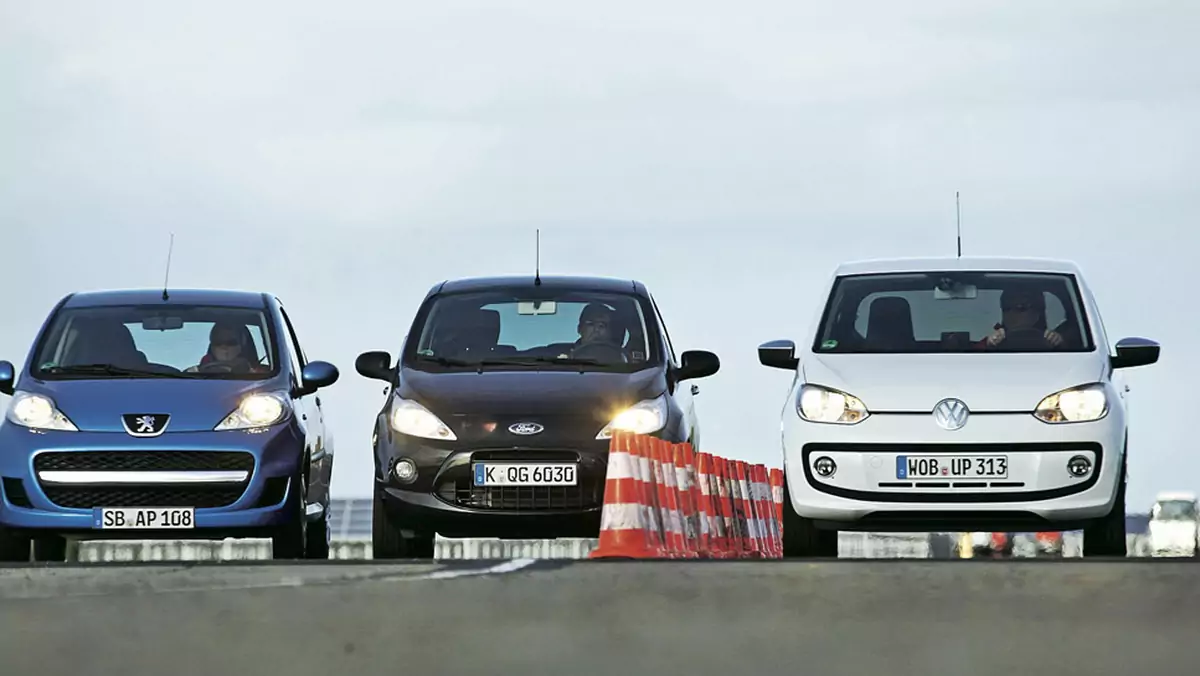 Volkswagen UP! kontra Peugeot 107 i Ford KA: mały Volkswagen w natarciu