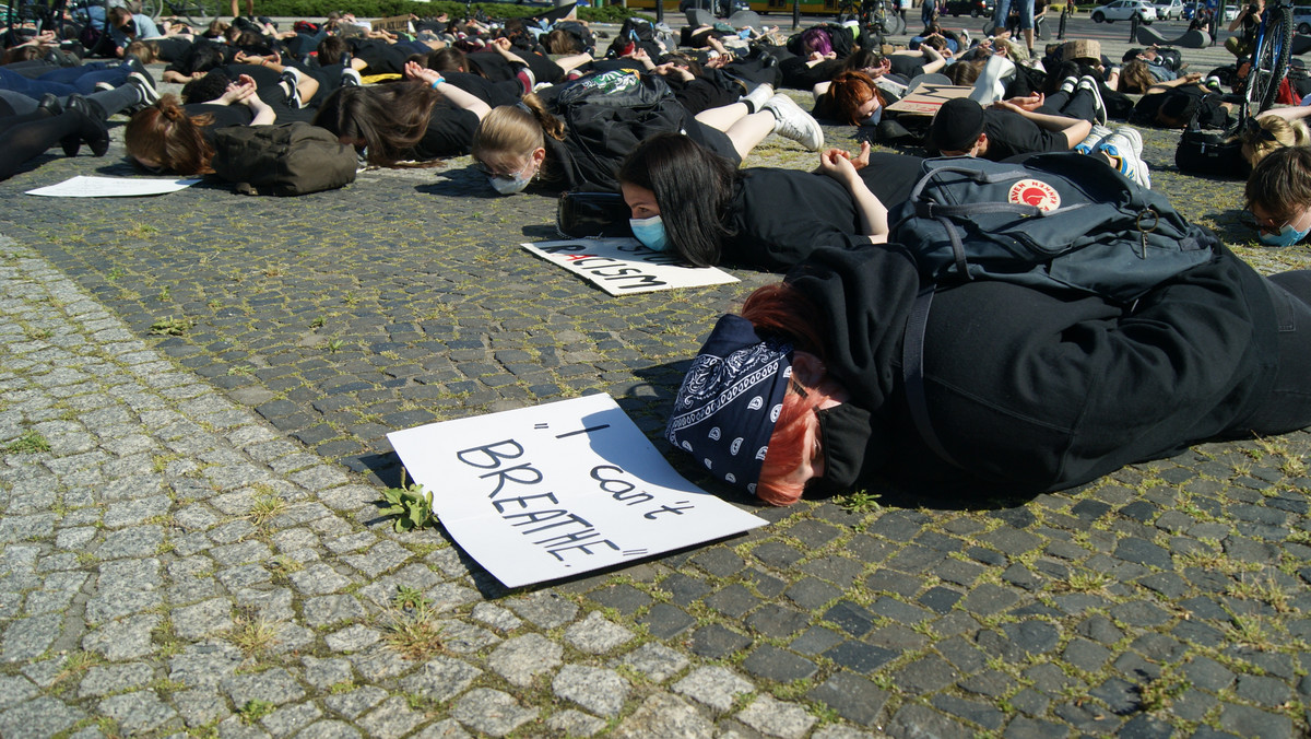 Protest ws. śmierci George'a Floyda w Poznaniu