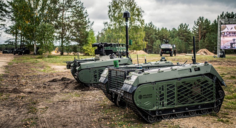 The THeMIS unmanned ground vehicle is being used to evacuate civilians in Ukraine, according to its Estonian manufacturer, Milrem Robotics.