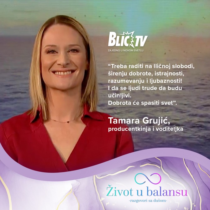 Tamara Grujić u emisiji "Život u balansu - razgovori sa dušom"