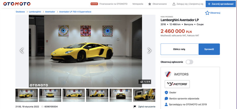 Lamborghini Aventador LP 750-4 Superveloce - 2 mln 460 tys. zł