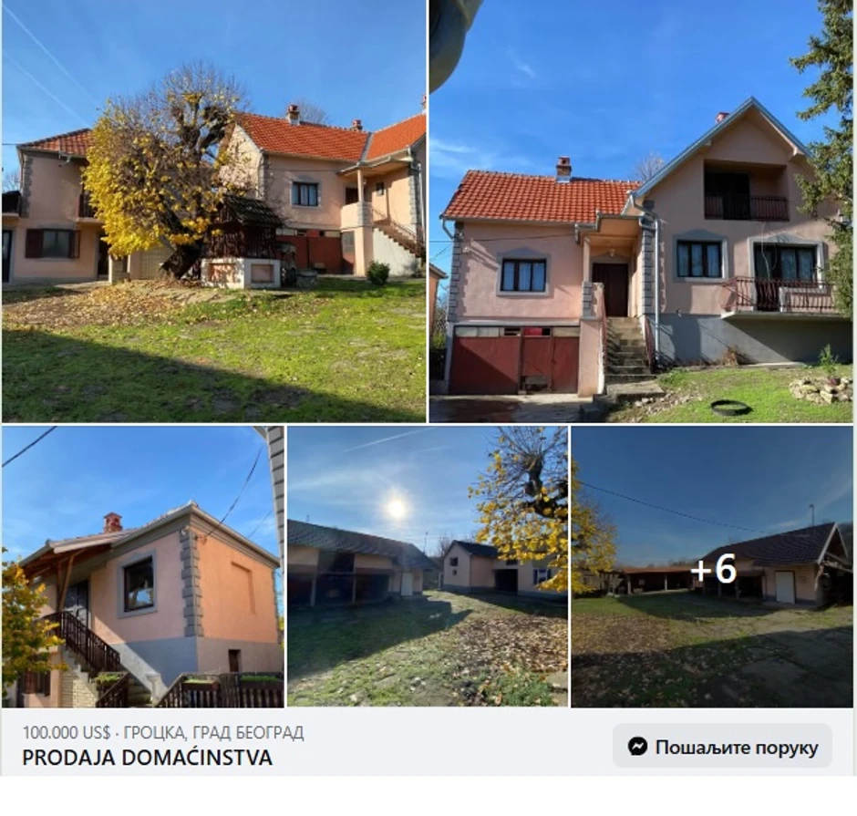 Domaćinstvo se nalazi na placu površine 17 ari 