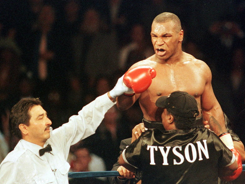 Mike Tyson po walce z Andrzejem Gołotą