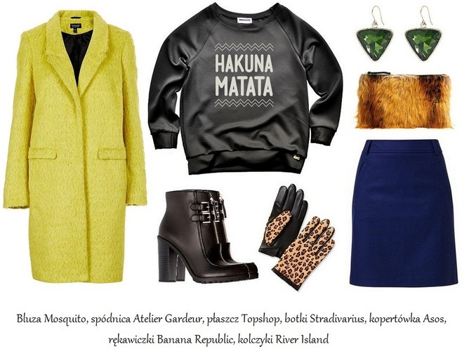 Jesienne stylizacje z bluzą w roli głównej