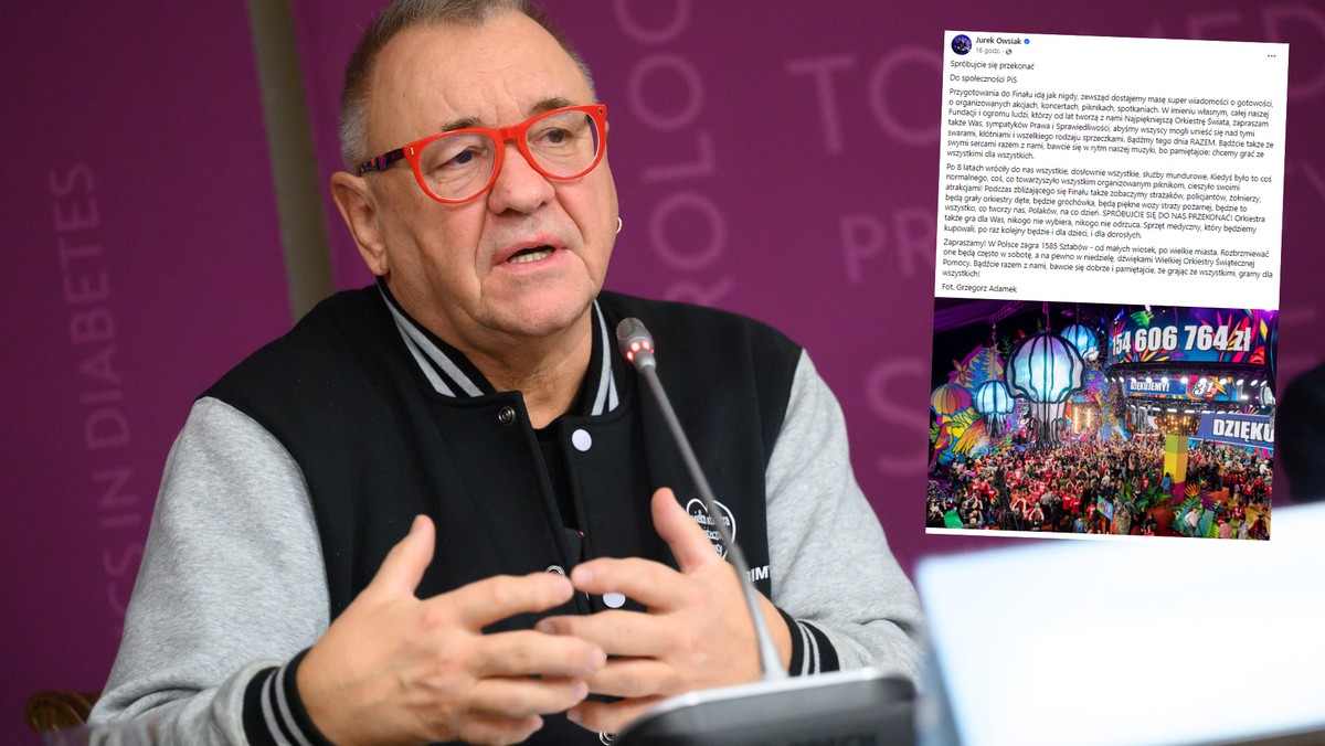 Jerzy Owsiak zwrócił się do "społeczności PiS". Ma do niej apel