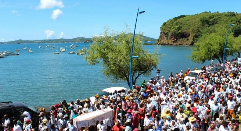 People demonstrated in Mayotte in May against a potential change of the status of the French territory