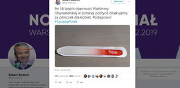 Biedroń zaatakował Platformę ... pilniczkiem! Burza w internecie