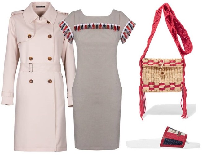 STYLIZACJE boho na zakończenie lata: sukienka-Midori Feminine Fashion/midori.pl, płaszcz-Dziekański/dziekanski.pl, koszyk, klapki-TK Maxx