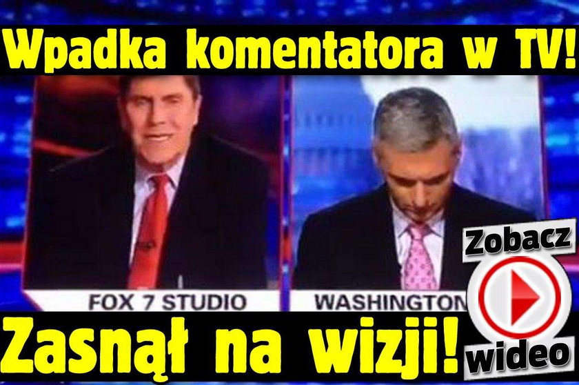 Wpadka komentatora w TV! Zasnął na wizji! WIDEO