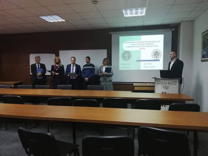 Milan je doktorrsku disertaciju odbranio na Elektronskom fakultetu u Nišu na svoj 30. rođendan