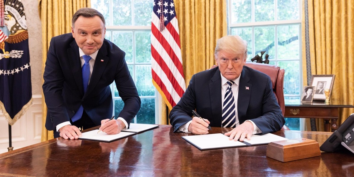 Andrzej Duda podpisał z Donaldem Trumpem deklarację o współpracy