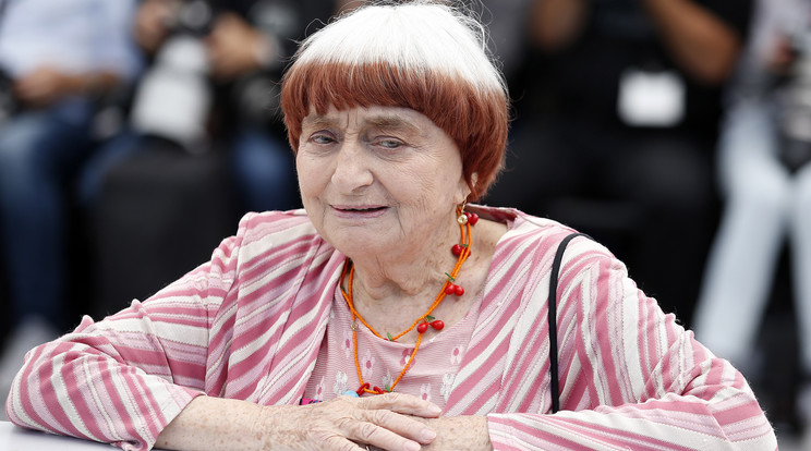 Agnés Varda francia filmrendező a 70. Cannes-i Nemzetközi Filmfesztiválon / Fotó: MTI EPA Sebastien Nogier