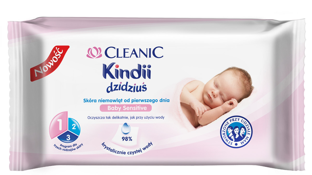 Program CLEANIC Kindii dzidziuś dla trzech rodzajów skóry maluszka stworzony przy udziale Mam.