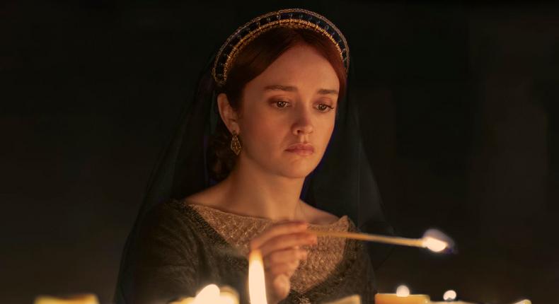 Olivia Cooke as Alicent in season two of House of the Dragon.Ollie Upton/HBO
