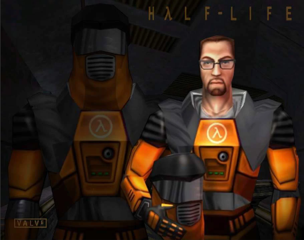 Gotowy model Gordona Freemana z teksturami w wyższej rozdzielczości. Źródło: Half-Life 2: Raising the Bar, Valve, wyd. Prima Games, 2004.