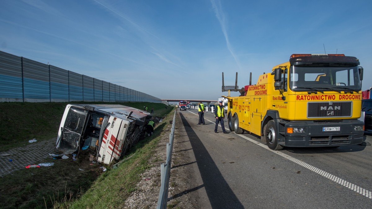 20 osób zostało rannych w wyniku wypadku na autostradzie A2