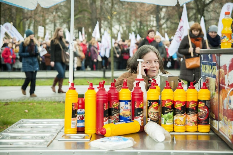 Manifestacja nauczycieli w Warszawie