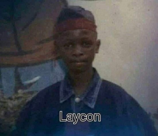 Laycon's childhood photo