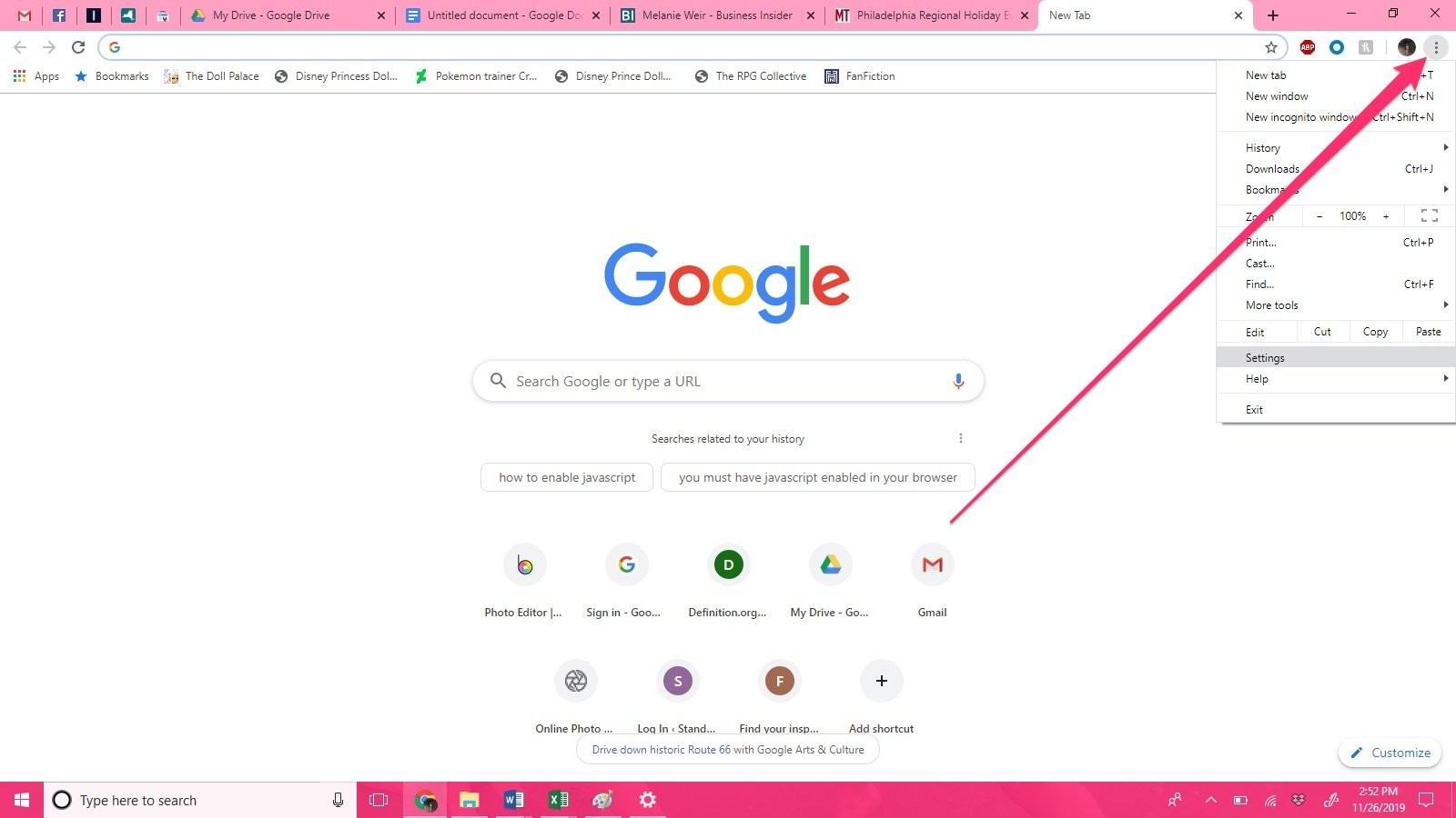 How to enable javascript in google chrome on your windows 10 device 