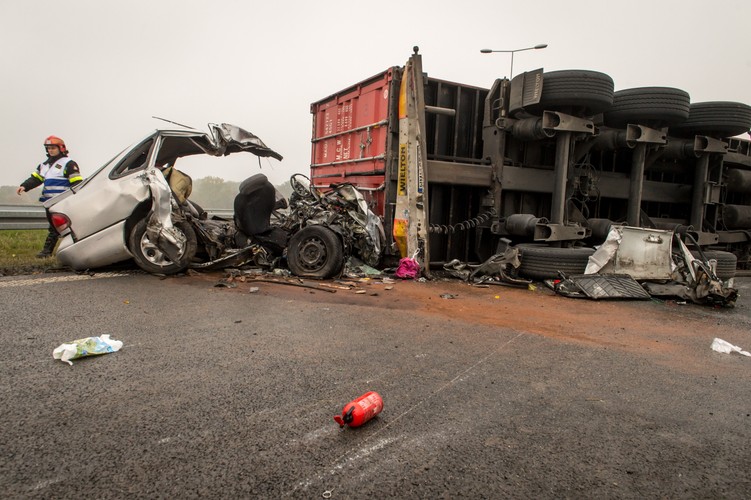 Wypadek na autostradzie A1