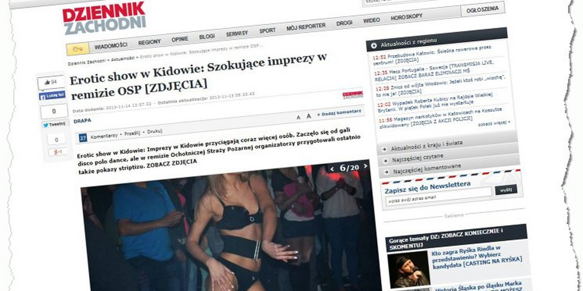 Erotic show w Kidowie: Szokujące imprezy w remizie OSP