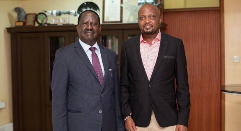 MP Moses Kuria and ODM Party Leader Raila Odinga
