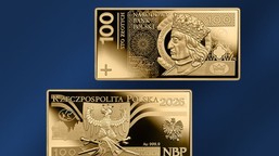 czyste złoto w kształcie banknotu. narodowy bank polski ogłasza nową emisję