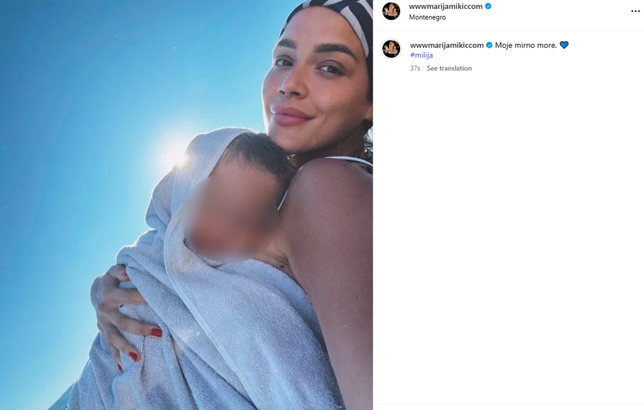 Marija Mikić sa sinom