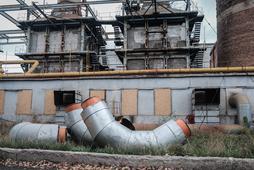 Zniszczona przez Rosjan elektrownia w Charkowie