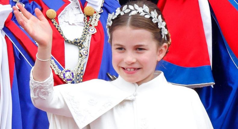 Princess Charlotte waves at the coronation in May 2023.Max Mumby/Indigo/Getty Images