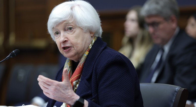 Treasury Secretary Janet Yellen alluded to what she saw as the significant dangers of a Trump administration.Alex Wong/Getty Images