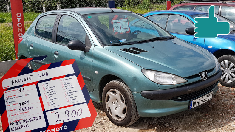 Peugeot 206/1.4/2001 r./przebieg 155 tys. km – 2900 zł