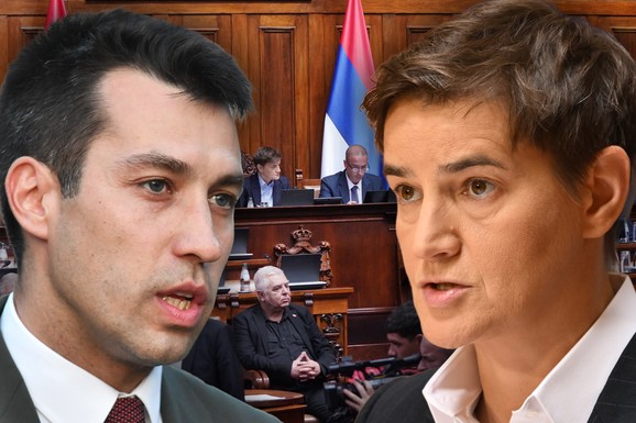 "ZBOG TEBE JE, MAJSTORE, PROPALA PRVA PETOLETKA" Mali i Aleksić u klinču u skupštini, Brnabić reagovala na izjavu Veselinovića: "Za vas komšije, a za nas je Kosovo deo Srbije" (VIDEO)