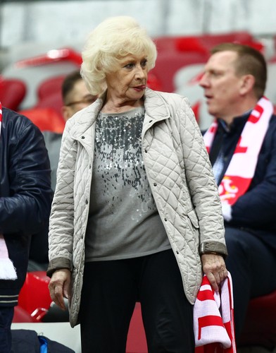 Gwiazdy na meczu Polska - Szkocja. Mroczek, Siwiec, Olejnik, Sikorski i Kwaśniewski na trybunach