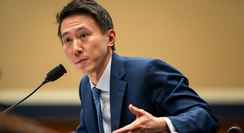 TikTok CEO Shou Chew testifies on Capitol Hill in 2023.Kent Nishimura / Los Angeles Times via Getty Images