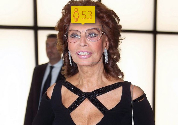 Sophia Loren i jej wiek według How-Old.net
