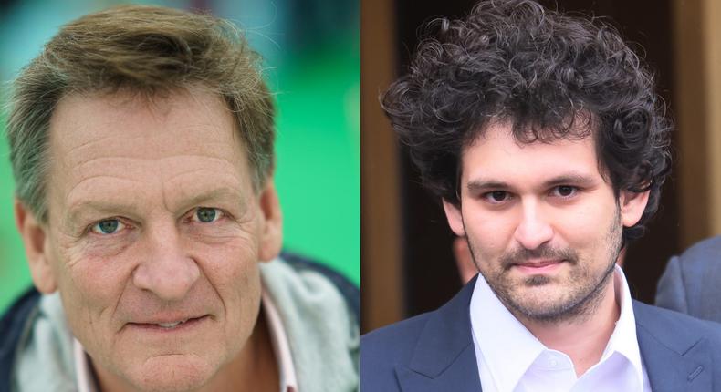 Michael Lewis (left) hits back at critics he was being too sympathetic to Sam Bankman-Fried (right).David Levenson/Michael M. Santiago/Getty Image